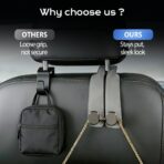 2026 Car Headrest Storage Hooks - Universal Backseat Hanger Organizer for Handbags & Grocery Bags (1, Brown) - Image 4