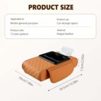 Multifunctional Car Armrest Cushion with Integrated Booster, 2026 Upgraded Universal Style Memory Cotton Car Armrest Box Pad, Car Center Console Armrest Pillow, with 2 Cup Holder (Coffee) - Image 6