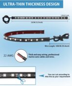 Keiurot 12V Led Light Strip 32CM Waterproof LEDs Light Strips for Cars Motorcycles Golf Cart Interior & Exterior Marine Boat Red Led Strip Lights 5050 18SMD,Pack of 4 - Image 6