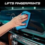 VIKING Glass Microfiber Cleaning Cloth for Car and Home, Glass Towels for Mirror, and Picture Frames, and Car Detailing Kit, 16 inch x 16 inch, Blue, 4 Pack - Image 3