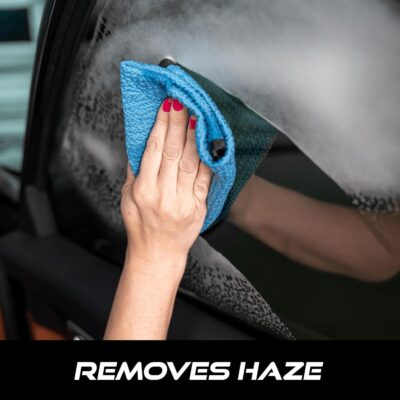 VIKING Glass Microfiber Cleaning Cloth for Car and Home, Glass Towels for Mirror, and Picture Frames, and Car Detailing Kit, 16 inch x 16 inch, Blue, 4 Pack - Image 4