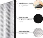 Abahub Sound Deadening 236 mil 107 sqft Heat Shield Automotive Insulation Roll - Car Sound Deadening Material Hood Insulation Pad, Firewall 393.7"x39" - Image 2