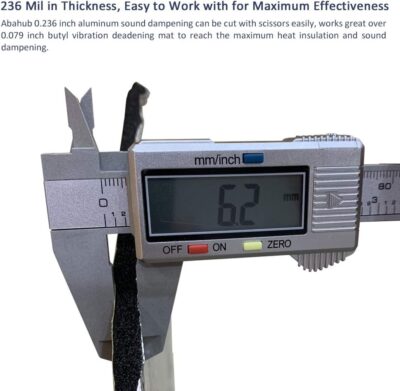 Abahub Sound Deadening 236 mil 107 sqft Heat Shield Automotive Insulation Roll - Car Sound Deadening Material Hood Insulation Pad, Firewall 393.7"x39" - Image 4