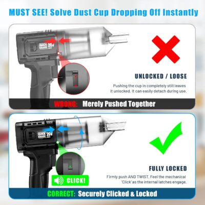 Car Vacuum Cordless, 35000PA Strong Suction Handheld Vacuum with 2 Detachable Batteries, 60Min Runtime Portable Vacuum Cleaner for Car Detailing, Pet Hair, Home Couch & Office, 350ML XL Dust Cup - Image 2