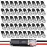 Double Wire Plug in Connector with Locking Buckle, Flame Retardant Locking Wire Quick Connectors, Suitable for Emergency Repairs, Home and Automotive Wiring, Easy to Use (50PCS)