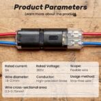 Double Wire Plug in Connector with Locking Buckle, Flame Retardant Locking Wire Quick Connectors, Suitable for Emergency Repairs, Home and Automotive Wiring, Easy to Use (50PCS) - Image 8