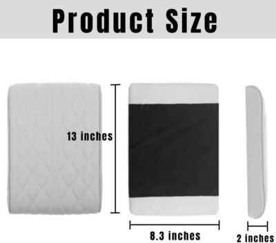 soputry Leather Car Armrest Box Pad, 2023 New Car Center Console Cover Pad Leather Auto Armrest Cover, Universal Arm Rest Cushion Pads for SUV/Truck/Vehicle (Black, Wave Pattern) - Image 3