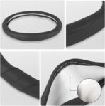 West Llama Customized Auto Car Steering Wheel Cover for Honda Civic, CR-Z, Insight, S2000, 14" - 14.25" (Black-Small Size) - Image 4