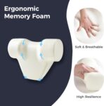 Coverado Car Headrest Pillow, Ergonomic Memory Foam Car Neck Pillow for Driving Seat with Adjustable Strap, Soft PU Leather Breathable Removable Cover Neck Support for Neck Pain Relief - Image 4