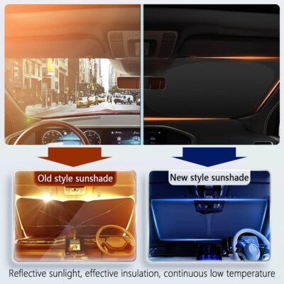 300T Thickened Sunshade for Car Windshield,Windshield Sun Shade for Blocking 99% Sunlight & Heat,Summer Car Essentials Sun Cover for Car Windshield Fits,Truck,SUV (XL: 59x31.5 inch) - Image 3