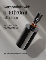 Waterless Essential Oil Diffuser, Portable Aromatherapy Diffuser with 20mL Capacity, Battery Operated Mini Scent Diffuser,3 Mist Levels & Timers, Leak-Free, for Home, Car, Office (Black) - Image 6