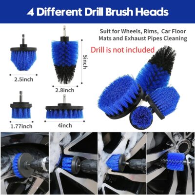 42Pcs Car Detailing Kit, Car Detailing Brush Set, Car Wash Cleaning Kit, Car Detailing Brushes, Professional Car Care Kit for Interior Exterior Wheels, Blue - Image 2
