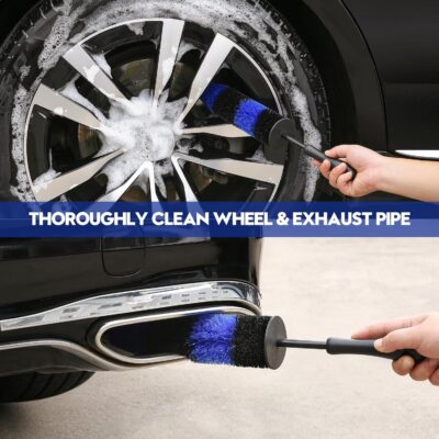 42Pcs Car Detailing Kit, Car Detailing Brush Set, Car Wash Cleaning Kit, Car Detailing Brushes, Professional Car Care Kit for Interior Exterior Wheels, Blue - Image 4