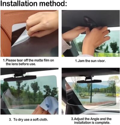 HD Visor Sunshade Extender for Car,72.5% Strong-Light Blocking Rate - Anti-Glare Car Visor Protect from Sun Glare, Snow Blindness and UV Rays (1Pcs) - Image 6