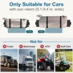 Veharvim Sun Visor Extender for Car (Polarized, UV400, PC Lens, 2 Side Sunshade), Car Visor Extender Sun Blocker, Visor Extender Attachment, Anti-Glare for Safe Driving - Image 2