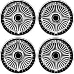16 inch Wheel Cover for Iron Rim,16 inch Hubcaps Set of 4, Rim Cover Hubcap Replacement Plastic Automotive Decoration Accessories