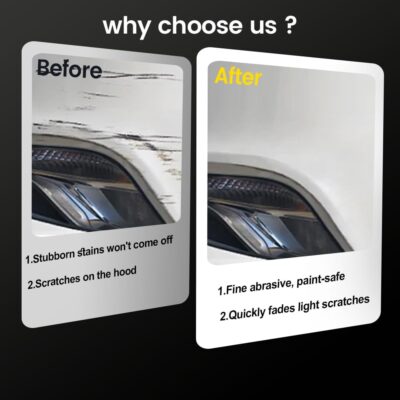 Car Scratch Remover Wax, 2026 New Car Scratch Repair with Sponge and Cloth, Multi-purpose Paint Scratch Remover for Car Detailing, Easy to Use Car Scratch Repair Kit for Drivers(3PCS) - Image 3