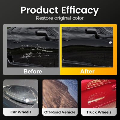 Car Scratch Remover Wax, 2026 New Car Scratch Repair with Sponge and Cloth, Multi-purpose Paint Scratch Remover for Car Detailing, Easy to Use Car Scratch Repair Kit for Drivers(3PCS) - Image 5
