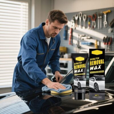 Car Scratch Remover Wax, 2026 New Car Scratch Repair with Sponge and Cloth, Multi-purpose Paint Scratch Remover for Car Detailing, Easy to Use Car Scratch Repair Kit for Drivers(3PCS) - Image 7