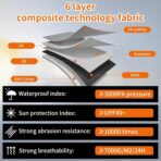 Half Car Cover Top, Windshield & Sunroof Cover for Ice and Snow with Cotton Liner, Car Cover Waterproof All Weather for Snow, Sun, Rain, Dust, UV Protection Fit Sedan Universal - Image 3