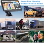 GPS Navigator for Car, 2026 Map 7 inch Touch Screen Car GPS 256-16GB,Voice Turn Direction Guidance, Support Speed and Red Light Warning, North America Lifetime map Free Update Truck(Black) - Image 4