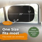 Car Window Shade for Baby with Certified UV-Protection 2 Pack - 20"x12" - Image 6