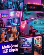 Multifunctional Bright 2PCS Devil Eyes for Cars Windshield - 23in x 5in [ Upgraded Chip Two Screens 100% Synchronized ] Programmable LED Eyes for Car - Flex LED Display - Sized Cars/SUVs/Trucks - Image 7