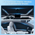 KUST Car Window Shades for Chevy Suburban/GMC Yukon XL 2021-2025 2026 Windshield Sun Shade Side Window Cover UV Block Privacy Protection Accessories for Camping Blackout Rear Back Full Set 8PCS - Image 2
