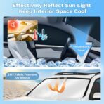 KUST Car Window Shades for Chevy Suburban/GMC Yukon XL 2021-2025 2026 Windshield Sun Shade Side Window Cover UV Block Privacy Protection Accessories for Camping Blackout Rear Back Full Set 8PCS - Image 3