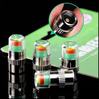 ANKI HAPPIGO 4Pcs 32-to-35 PSI Car Tire Pressure Monitor Valve Stem Caps Sensor Indicator Easy to Read 3 Color Eye Alert - Image 2