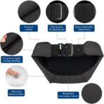 Car Headrest Memory Foam Neck Pillow for Driving with Leather Cover Soft Comfortable Seat Head Pillow Cushion for Most Cars SUV Sedan Home Office Black (2PC) - Image 3