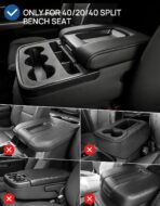 JOYTUTUS Center Console Cover Compatible with Silverado Sierra 2014 2015 2016 2017 2018 Jump Seat, Neoprene Arm Rest Armrest Cover for Car, Durable Middle Console Cover Replacement for Trucks - Image 2