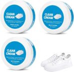 White Shoe Cleaner Cream, 2026 Upgrade Multipurpose No-Wash Solid Comes with Sponge Removes Stains, White Shoes Clean Cream