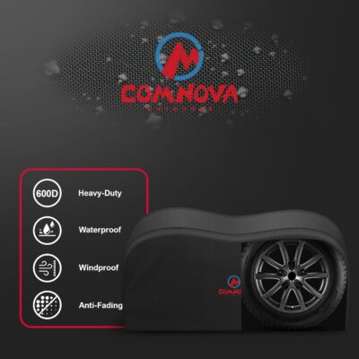 Comnova RV Tire Covers 2 Pack - 600D Dual Axle Tire Cover for Camper RV Trailer Truck, Waterproof Heavy Duty Fade-Resistant Dual Wheel Protector Cover, Fits Tire Diameters 27-29 Inch - Image 6