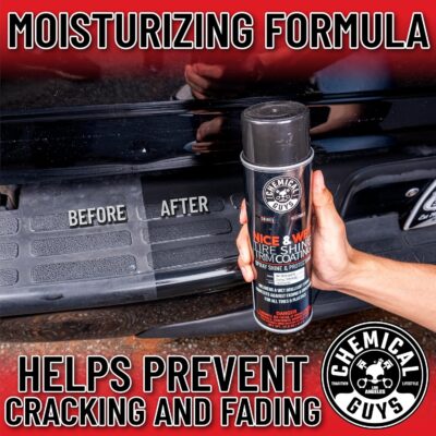 Chemical Guys Nice and Wet Tire Shine (Aerosol) (2 Pack) – High Gloss Tire Dressing Spray for Black Shine & Water-Based Protection - Image 9