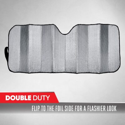 Motor Trend Front Windshield Sun Shade - Accordion Folding Auto Sunshade for Car Truck SUV - Blocks UV Rays Sun Visor Protector - Keeps Your Vehicle Cool - 58 x 24 Inch (Gray) - Image 7