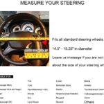 Premium Leather Steering Wheel Cover with Air Holes – Non-Slip Rubber Grip, Universal Fit for Cars (Brown)