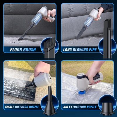Car Vacuum Cleaner, 15000Pa Handheld Cordless Rechargeable Wet & Dry Vacuum, 120W High Power for Car, Pet, Home, Office Cleaning, Washable HEPA Filter, Multi-Nozzles - Image 7