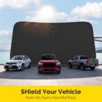 Car Windshield Sun Shade Compatible with 2022 2023 2024 2025 2026 Lexus NX NX250 NX350 NX350h NX450h+ Accessories Foldable Front Window Sunshade Custom for Lexus NX Windshield Sun Visor - Image 9