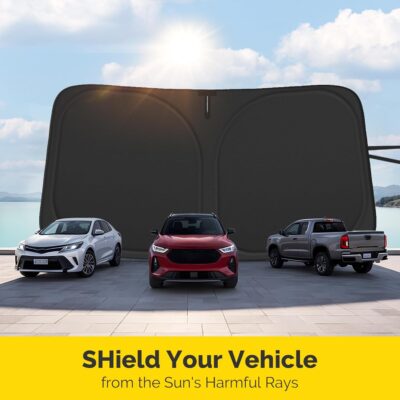 Car Windshield Sun Shade Compatible with 2022 2023 2024 2025 2026 Lexus NX NX250 NX350 NX350h NX450h+ Accessories Foldable Front Window Sunshade Custom for Lexus NX Windshield Sun Visor - Image 9