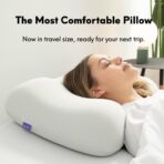 Cushion Lab Travel Deep Sleep Pillow – Compact Memory Foam Neck Pillow for Sleeping, Portable Pillow for Hotels, Camping, Side & Back Sleepers, On-The-Go – Wellness Green - Image 3