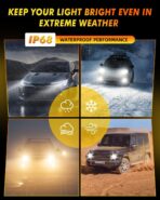 Latest H11/H9/H8 9005/HB3 Light Bulbs Combo, 12X 100,000LM Ultra-Bright, 360° Adjustable Quick Instal, 6500K White, 10-Year Long Service Life H11 9005 Fog Light with Cooling Fan, Pack of 4 - Image 7