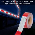 SWRT DOT-C2 Reflective Tape 2 Inch x 30 Feet Red White Reflective Tape Outdoor Waterproof Conspicuity Strong Adhesive Reflector Tape Warning Safety Tape for Vehicles Trailers Boats Signs - Image 2