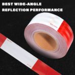 SWRT DOT-C2 Reflective Tape 2 Inch x 30 Feet Red White Reflective Tape Outdoor Waterproof Conspicuity Strong Adhesive Reflector Tape Warning Safety Tape for Vehicles Trailers Boats Signs - Image 3