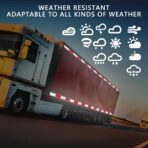 SWRT DOT-C2 Reflective Tape 2 Inch x 30 Feet Red White Reflective Tape Outdoor Waterproof Conspicuity Strong Adhesive Reflector Tape Warning Safety Tape for Vehicles Trailers Boats Signs - Image 4