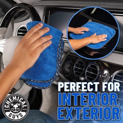 Chemical Guys Professional Grade Premium Microfiber Towels for Cars, Blue, 16" x 16", Ultra-Soft and Scratch-Free Car Detailing Cloths for Trucks, Motorcycles, and More - 3 Pack - Image 4