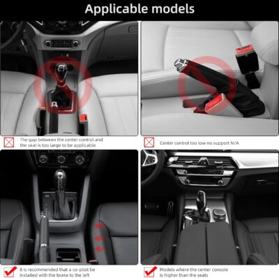 Rupse Universal Car Armrest Storage Box with Cup Holder, Adjustable Wrist Support, Center Console Organizer for Most Cars (Black Red Line) - Image 4