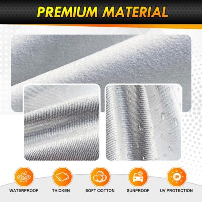 6 Layer Heavy Duty Car Cover Custom Fit for Tesla Model Y with Charging Port Flap, Waterproof All Weather Car Tarp Outdoor Protection with Cotton Lining - Image 7