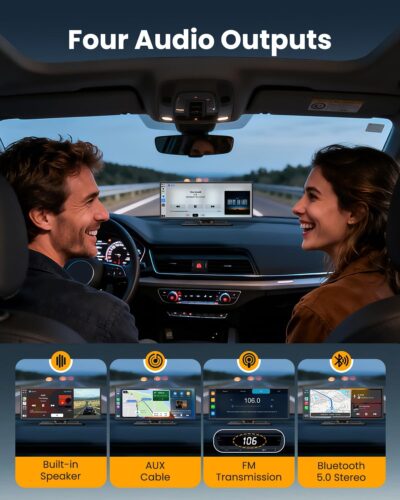 11.5" Largest Wireless Carplay Screen for Car, Portable Apple Carplay & Android Auto Touch Screen, 4K Dash Cam/App Control/1080p Backup Camera/Mirror Link/Voice Control/GPS/Bluetooth,for All Vehicles - Image 7