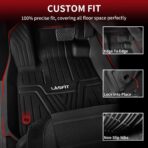 LASFIT Floor Mats and Cargo Liner for Honda CR-V 2026 2025 2024 2023 (Gasoline & Hybrid & e:FCEV), All Weather TPE Car Trunk Mat (Upper Position), 1st & 2nd Row & Trunk Liner Full Set Black - Image 2